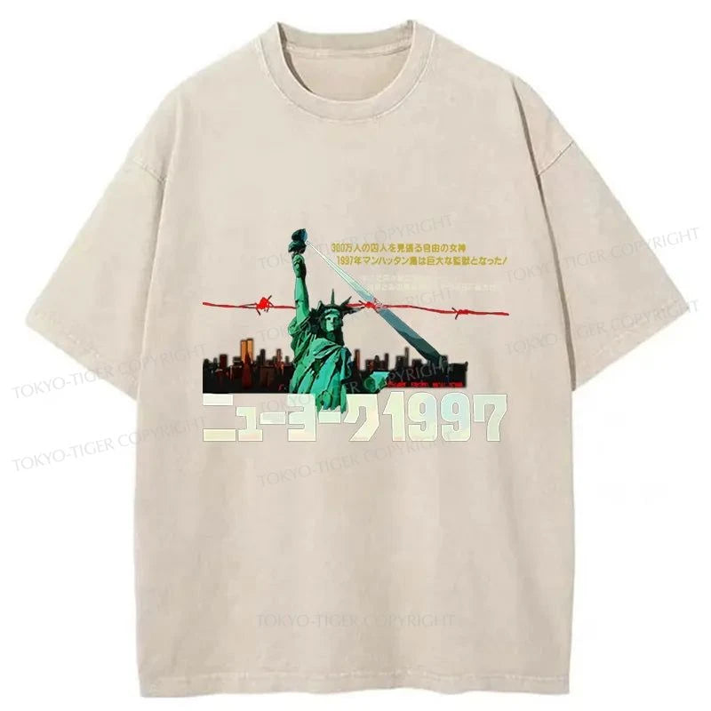 Tokyo-Tiger Escape From New York 1997 Washed T-Shirt