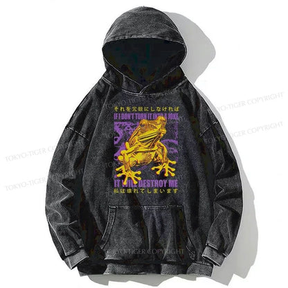 Tokyo-Tiger A Frog Prone To Emotional Breakdown Washed Hoodie