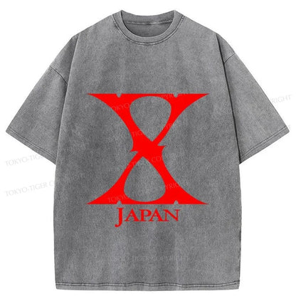 Tokyo-Tiger X-Japan Logo Washed T-Shirt