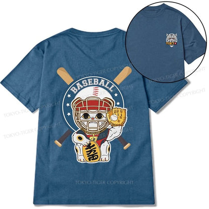 Tokyo-Tiger Janpaese Baseball Cat Front Back Classic T-Shirt