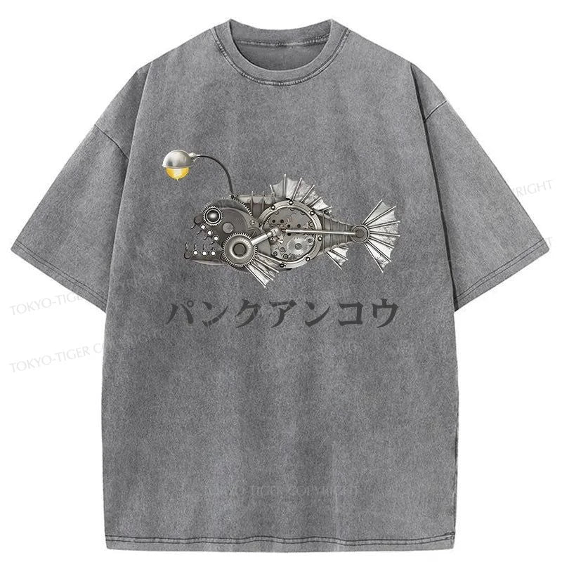 Tokyo-Tiger Anglerfish Japanese Washed T-Shirt