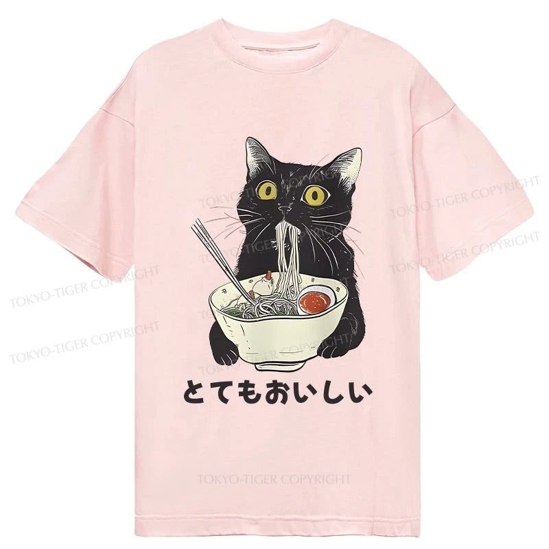 Tokyo-Tiger Cats Eat Ramen Noodles Classic T-Shirt