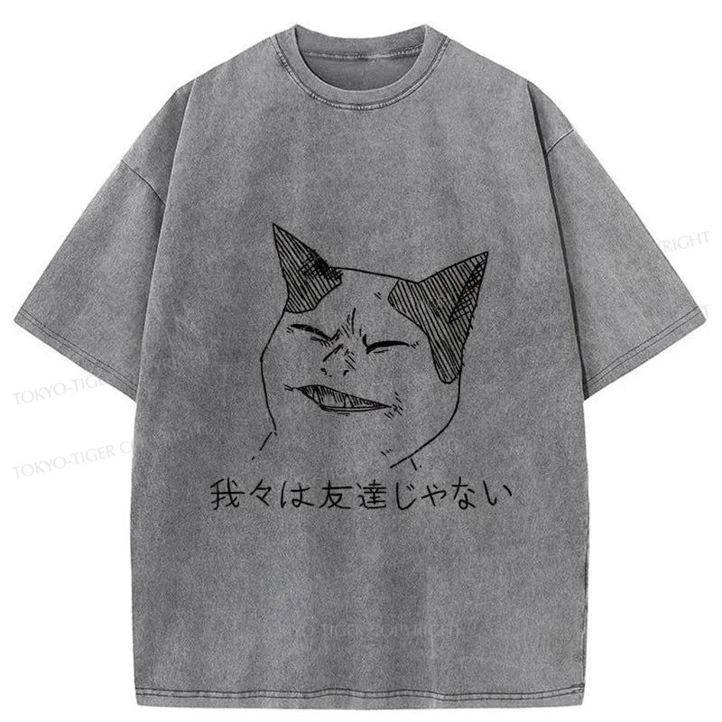 Tokyo-Tiger Cold Cat Washed T-Shirt