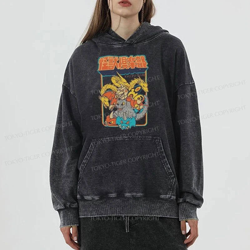 Tokyo-Tiger Kaiju Club Japanese Washed Hoodie