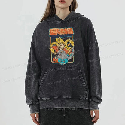 Tokyo-Tiger Kaiju Club Japanese Washed Hoodie