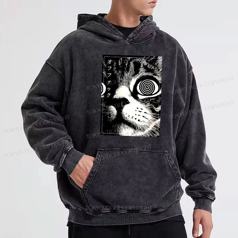 Tokyo-Tiger Scary Cat Japan Washed Hoodie