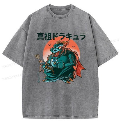 Tokyo-Tiger Dracula Monster Form Washed T-Shirt