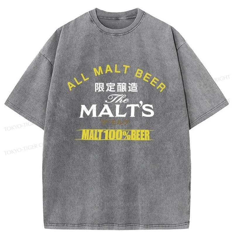 Tokyo-Tiger Malt Beer Japan Washed T-Shirt