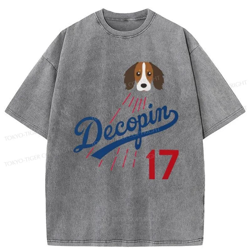 Tokyo-Tiger Shohei Ohtani's Dog "Decopin (Decoy)" Washed T-Shirt