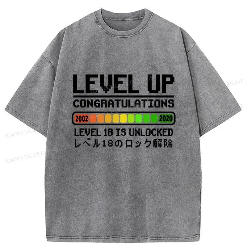 Tokyo-Tiger Level 18 Lock Release Washed T-Shirt