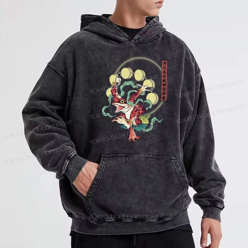 Tokyo-Tiger Frog Monster Japanese Washed Hoodie