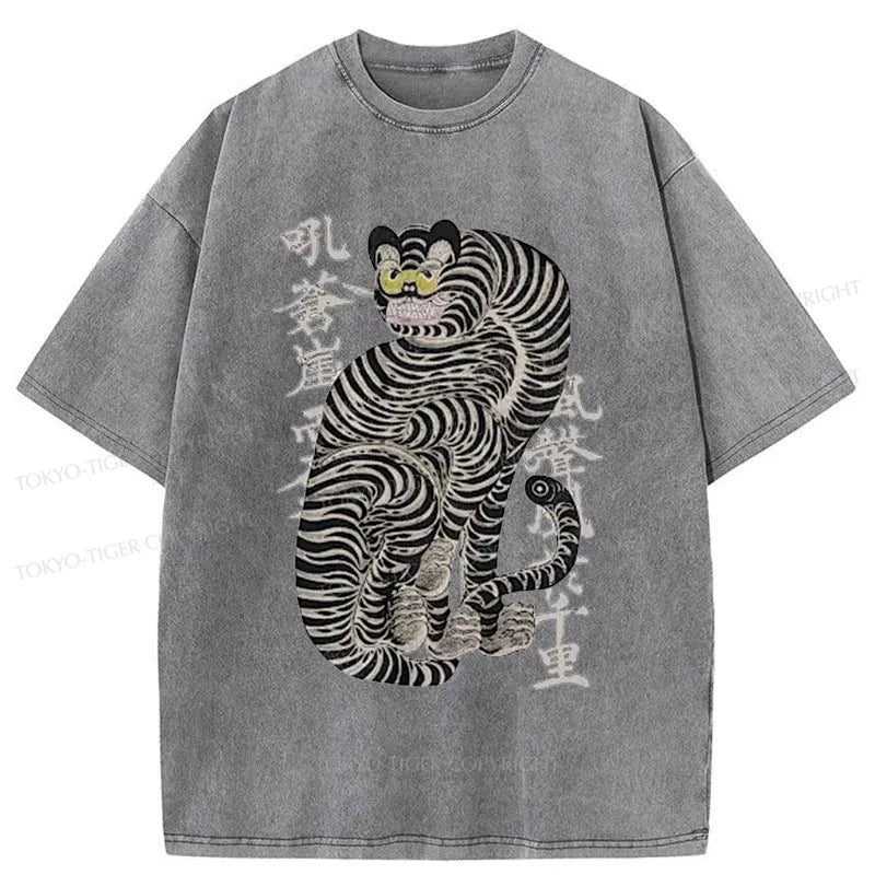 Tokyo-Tiger Japanese Vintage Tiger Washed T-Shirt