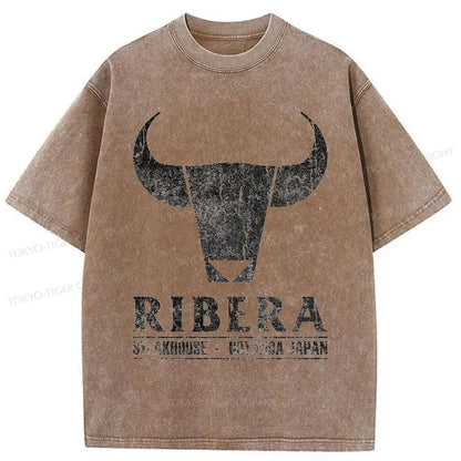 Tokyo-Tiger Ribera Steak House Japan Washed T-Shirt