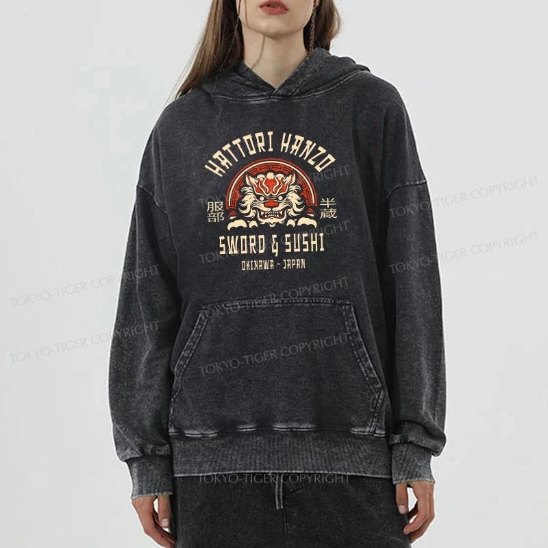 Tokyo-Tiger Hattori Hanzo Sword Washed Hoodie