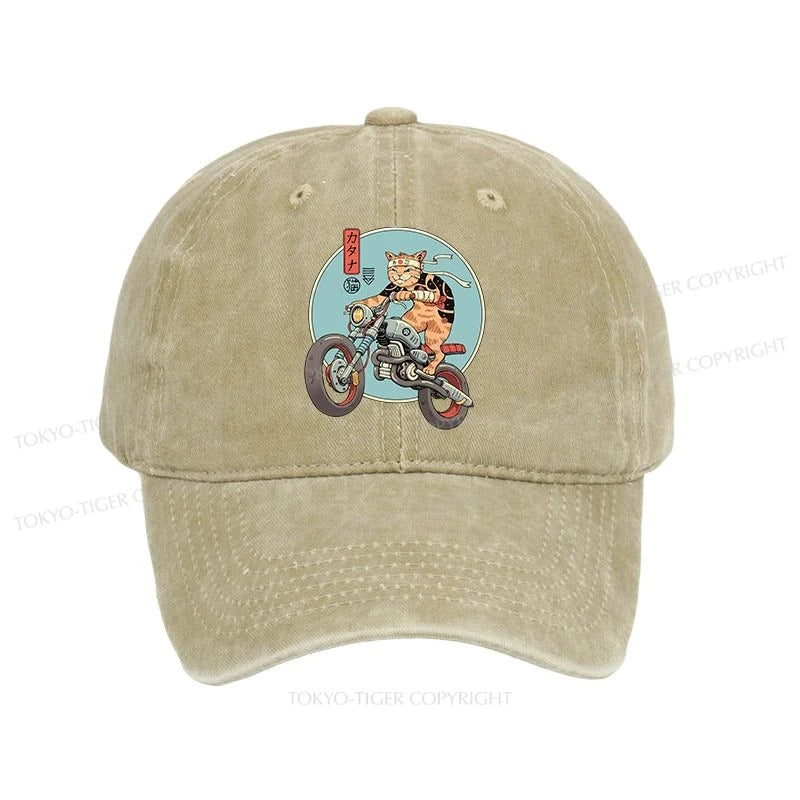 Tokyo-Tiger Catana Motorcycle Washed Cap