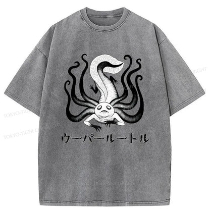 Tokyo-Tiger Terrifying Salamander Japanese Washed T-Shirt