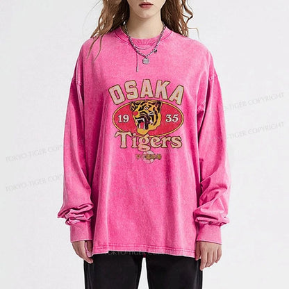 Tokyo-Tiger Osaka Tigers 1935 Washed Long Sleeve T-Shirt