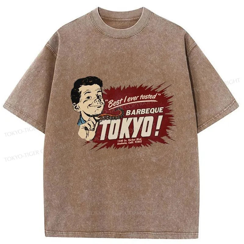 Tokyo-Tiger Japanese Seafood BBQ Washed T-Shirt