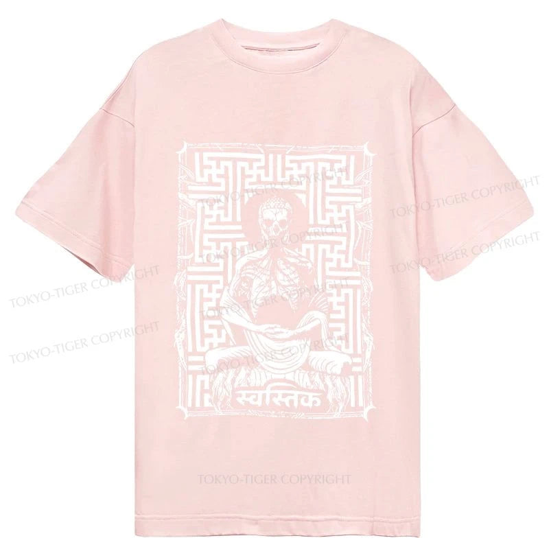 Tokyo-Tiger Sayagata Buddha Graphic Classic T-Shirt