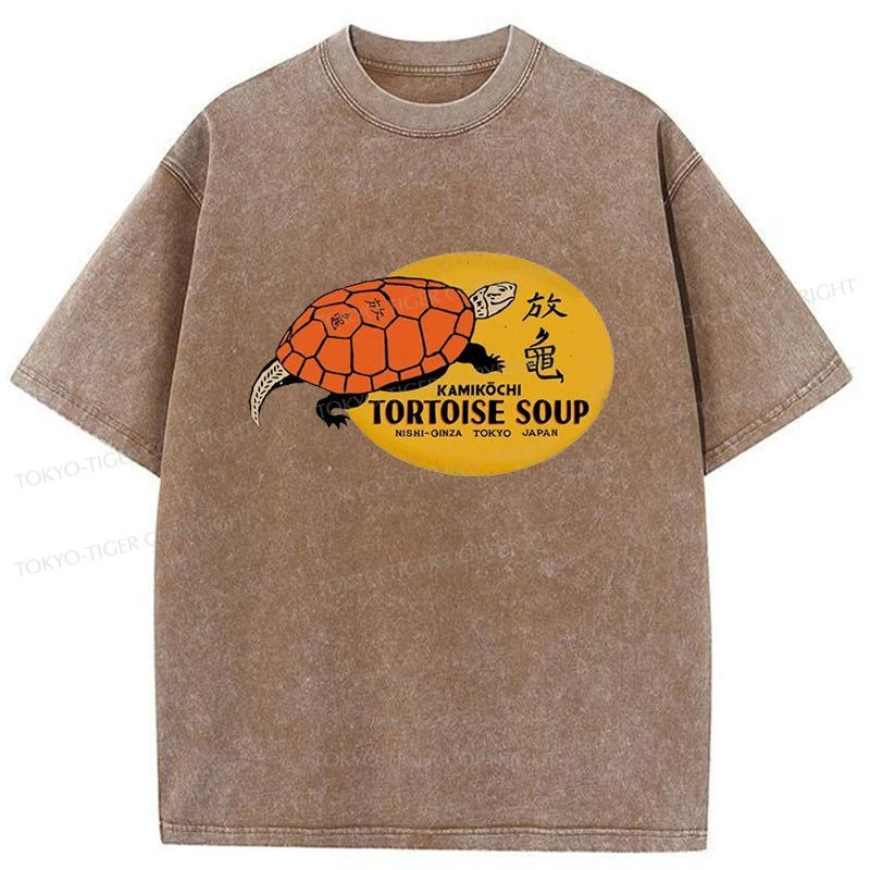 Tokyo-Tiger Japanese Tortoise Soup Washed T-Shirt