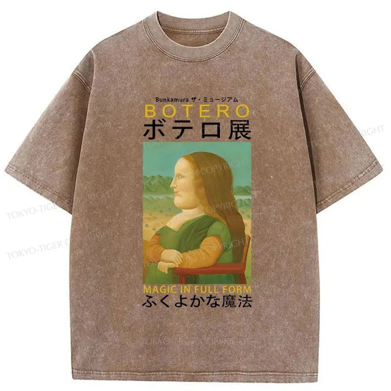 Tokyo-Tiger Botero Magic Exhibition Washed T-Shirt