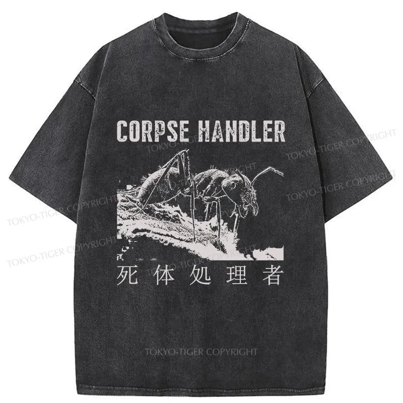 Tokyo-Tiger Corpse Disposer Ants Washed T-Shirt