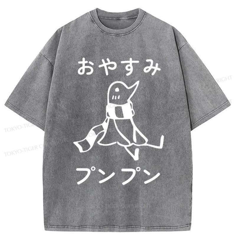 Tokyo-Tiger Good Night PunPun Washed T-Shirt