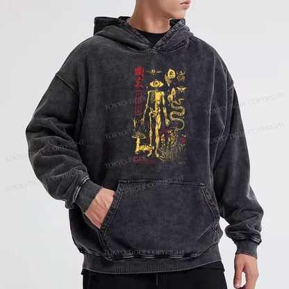 Tokyo-Tiger Spooky Ghost Japanese Washed Hoodie