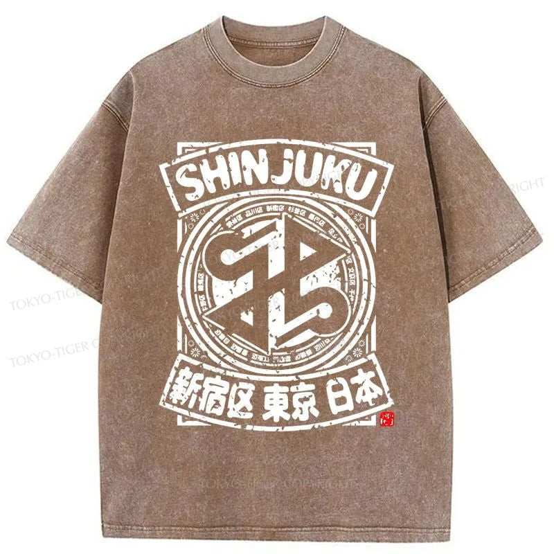 Tokyo-Tiger Shinjuku Tokyo City Japan Washed T-Shirt