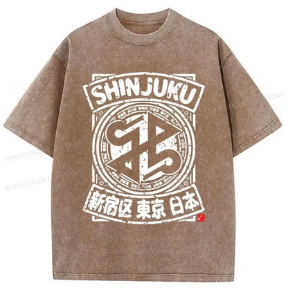 Tokyo-Tiger Shinjuku Tokyo City Japan Washed T-Shirt