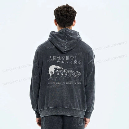 Tokyo-Tiger Return To Frog Washed Zip Hoodie