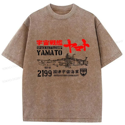 Tokyo-Tiger YAMATO Space Warship Japanese Washed T-Shirt