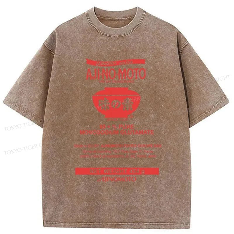 Tokyo-Tiger Monosodium Glutamate Japanese Washed T-Shirt