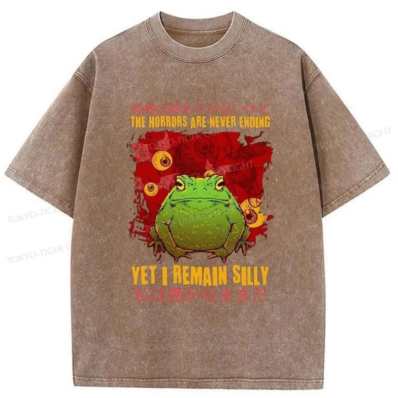 Tokyo-Tiger Yet I Remain Silly Frog Washed T-Shirt