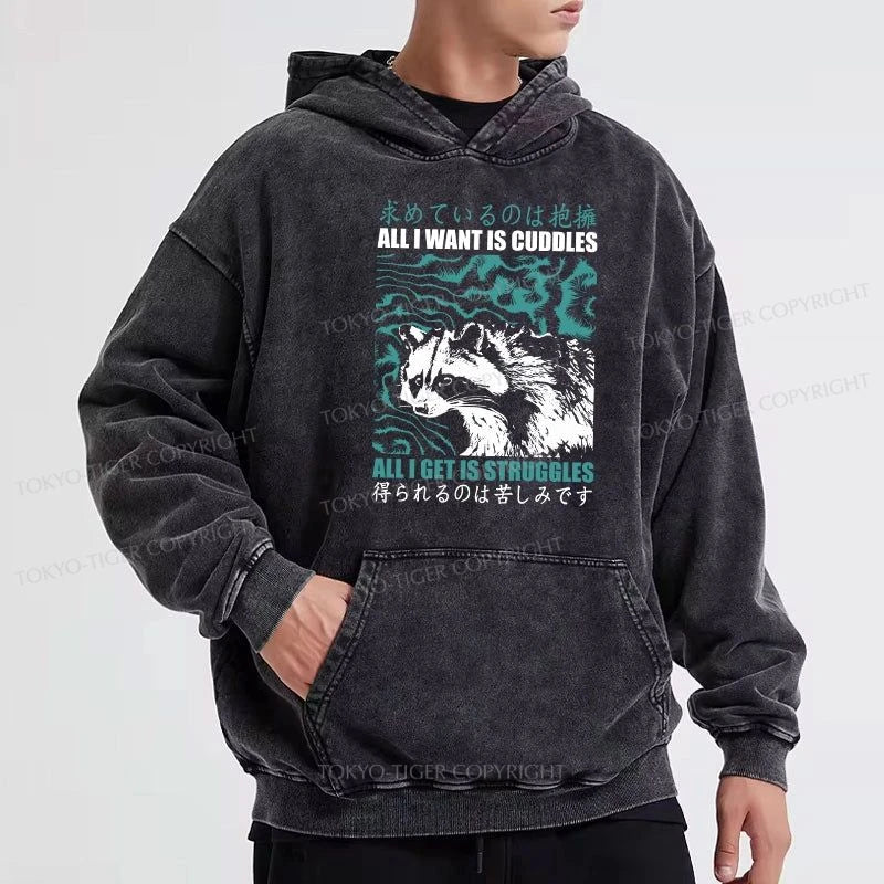 Tokyo-Tiger All I Get Is Struggles Washed Hoodie