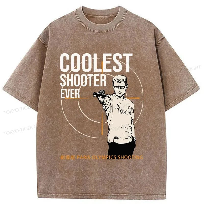 Tokyo-Tiger Coolest Shooter Ever Washed T-Shirt