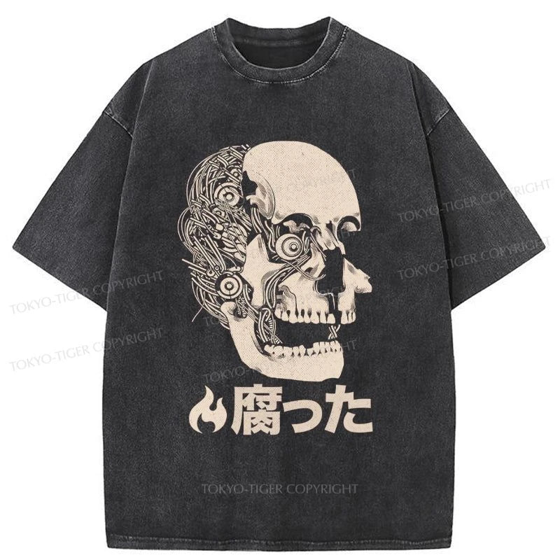 Tokyo-Tiger The Killing Of Skull Washed T-Shirt