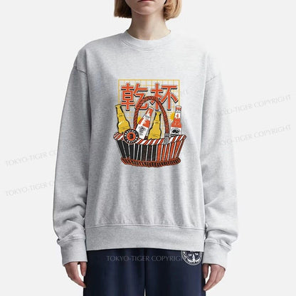 Tokyo-Tiger Have A Beer Together Sweatshirt