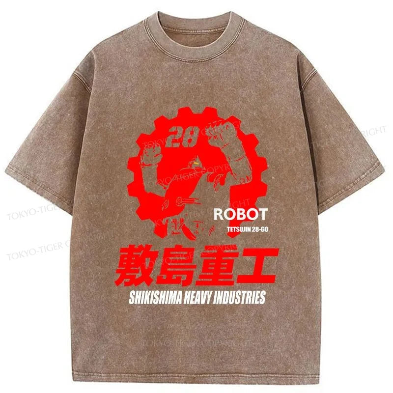 Tokyo-Tiger Robot Warrior Washed T-Shirt