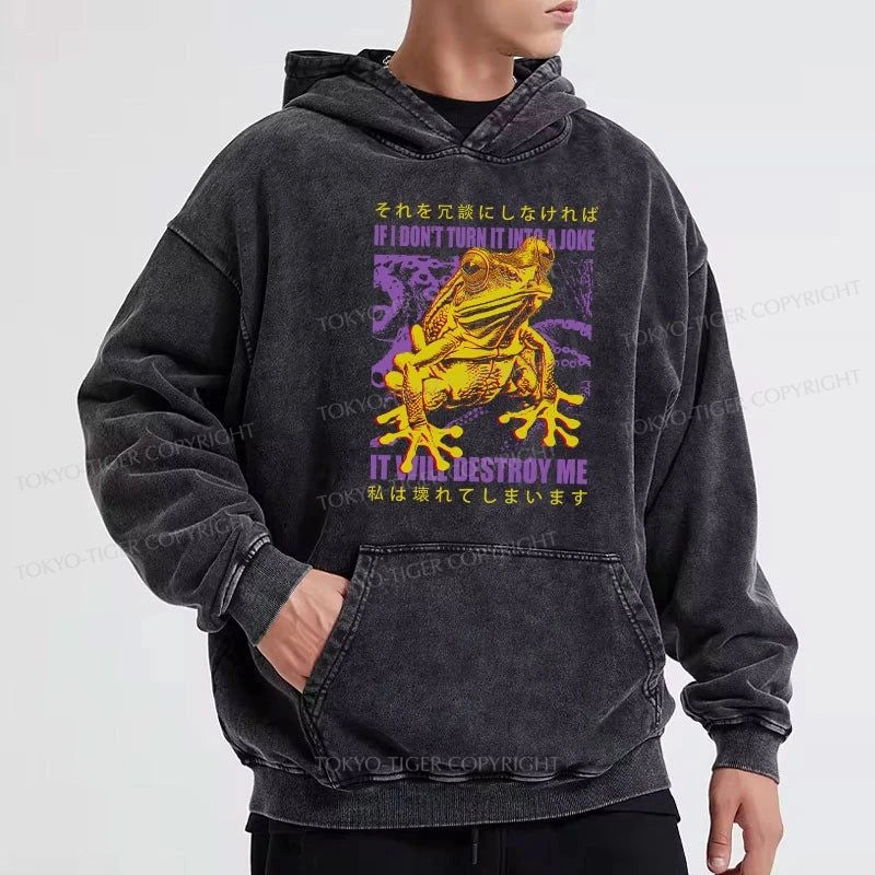 Tokyo-Tiger A Frog Prone To Emotional Breakdown Washed Hoodie