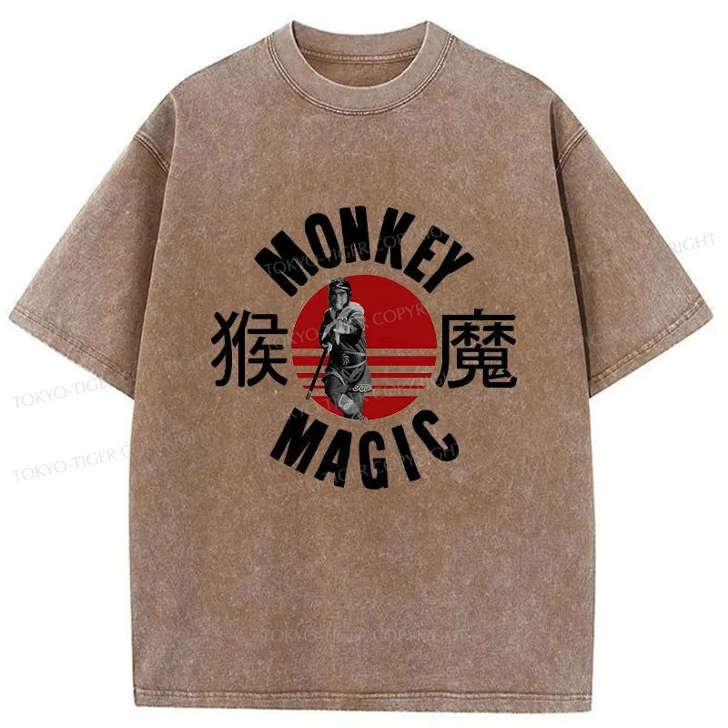 Tokyo-Tiger Monkey Magic Japan Washed T-Shirt