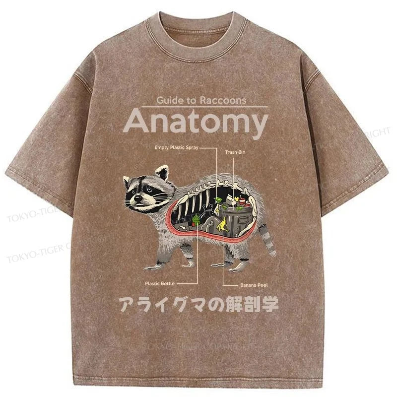 Tokyo-Tiger Anatomy Of A Raccoon Washed T-Shirt