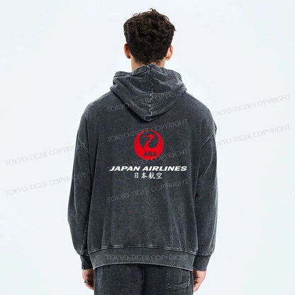 Tokyo-Tiger Japan Airlines Washed Zip Hoodie