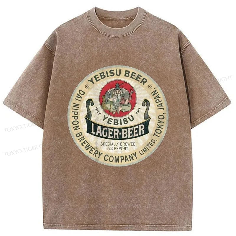 Tokyo-Tiger Yebisu Beer Japanese Washed T-Shirt