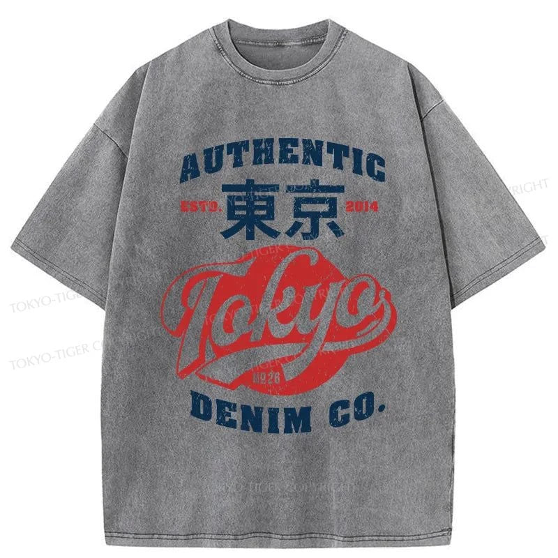 Tokyo-Tiger Retro Japan Tokyo Washed T-Shirt