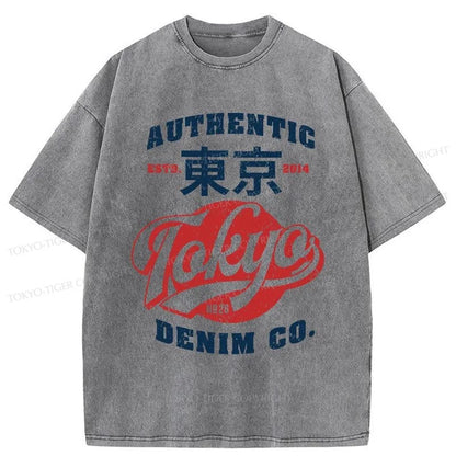 Tokyo-Tiger Retro Japan Tokyo Washed T-Shirt