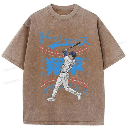 Tokyo-Tiger Japanese Shohei Ohtani Washed T-Shirt