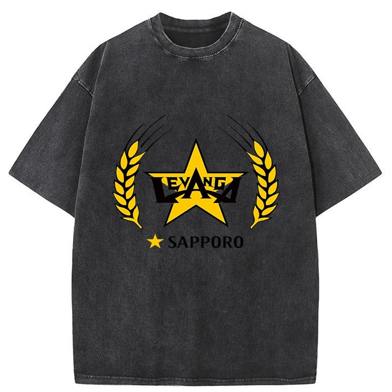Tokyo-Tiger Sapporo Beer Japan Star Washed T-Shirt