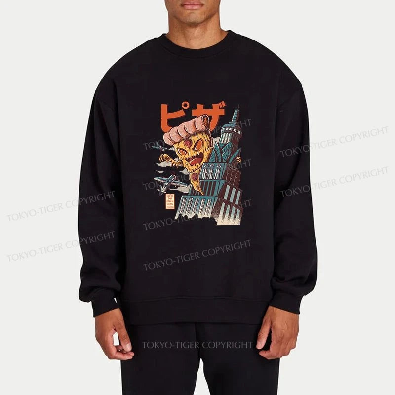 Tokyo-Tiger Great Pizza Kaiju Japanese Sweatshirt