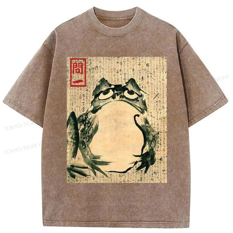 Tokyo-Tiger Throwback Frog Japanese Washed T-Shirt